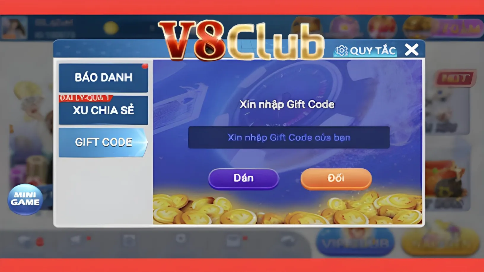 Hướng dẫn đăng ký nhận giftcode V8club